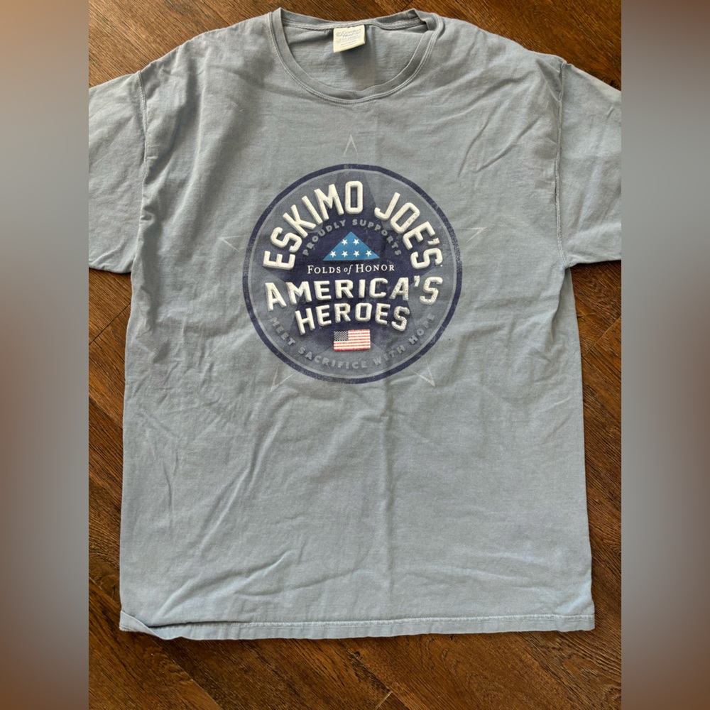 Size XL Eskimo Joes Folds of Honor USA PATRIOTIC GRAY short sleeve Tshirt